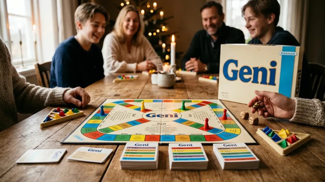 Geni regler — guide med reservation för utgåva spelregler, setup och officiella komponenter