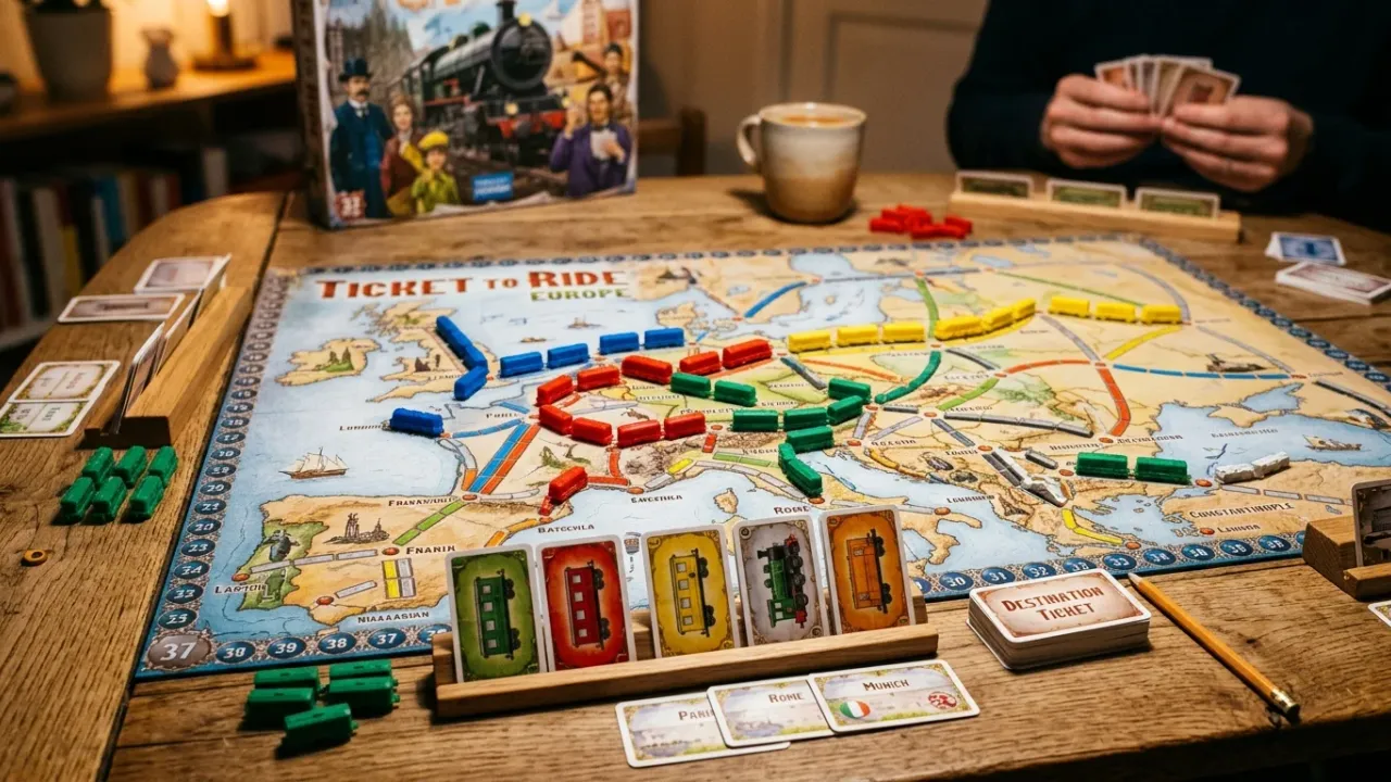 Ticket to Ride regler — komplett snabbguide (USA & Europa) spelregler, setup och officiella komponenter